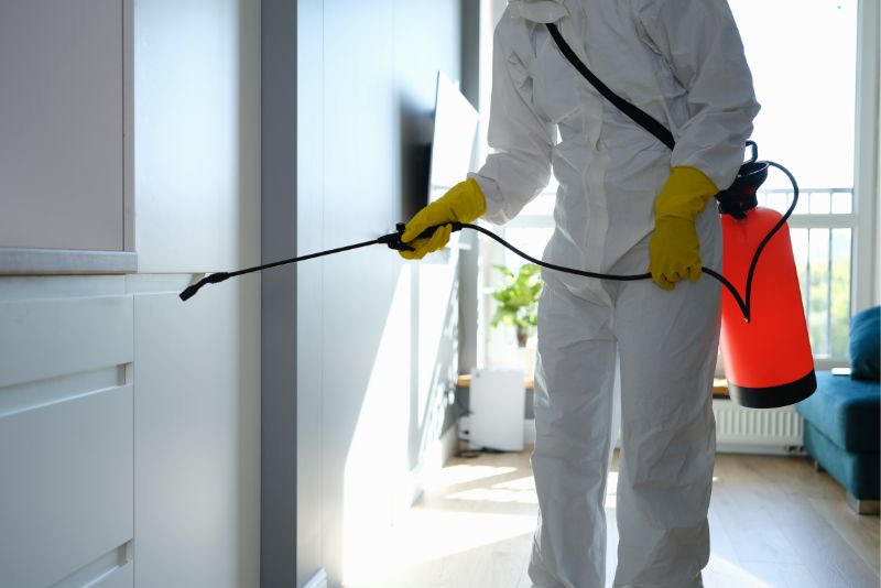 Mould remediation specialist treating mould in a Newcastle home