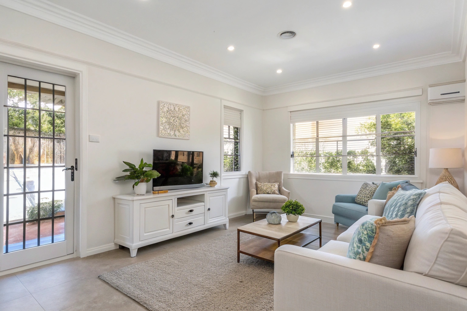 Neatly presented Australian family home lounge room ready for sale
