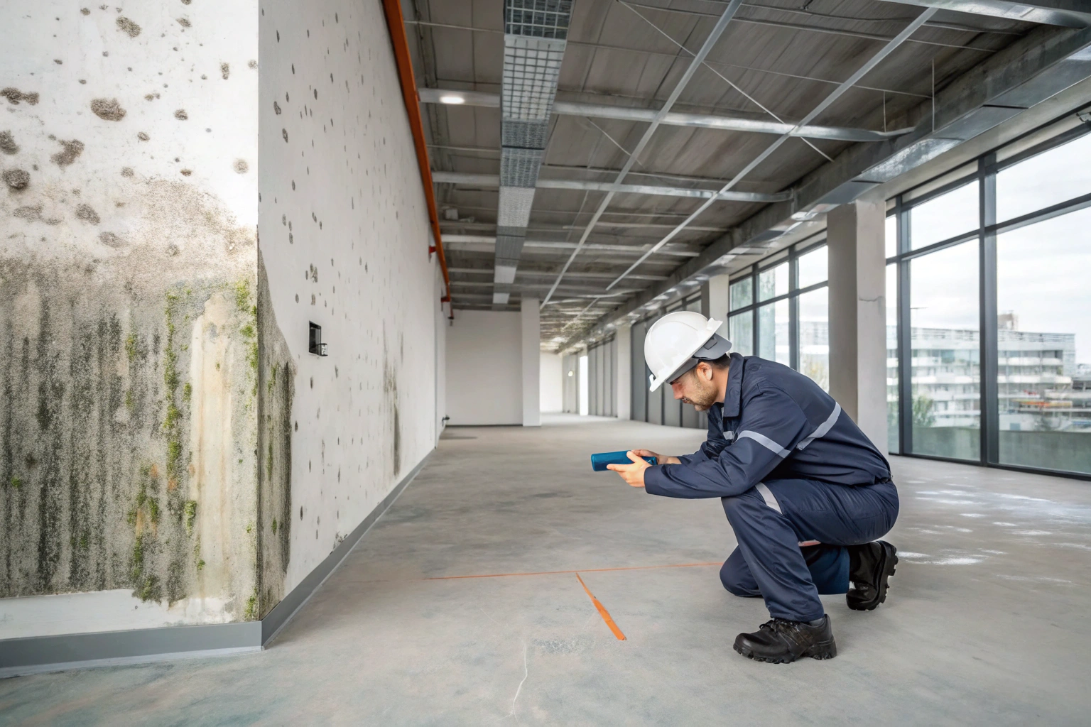 Commercial building inspection for mould and moisture damage