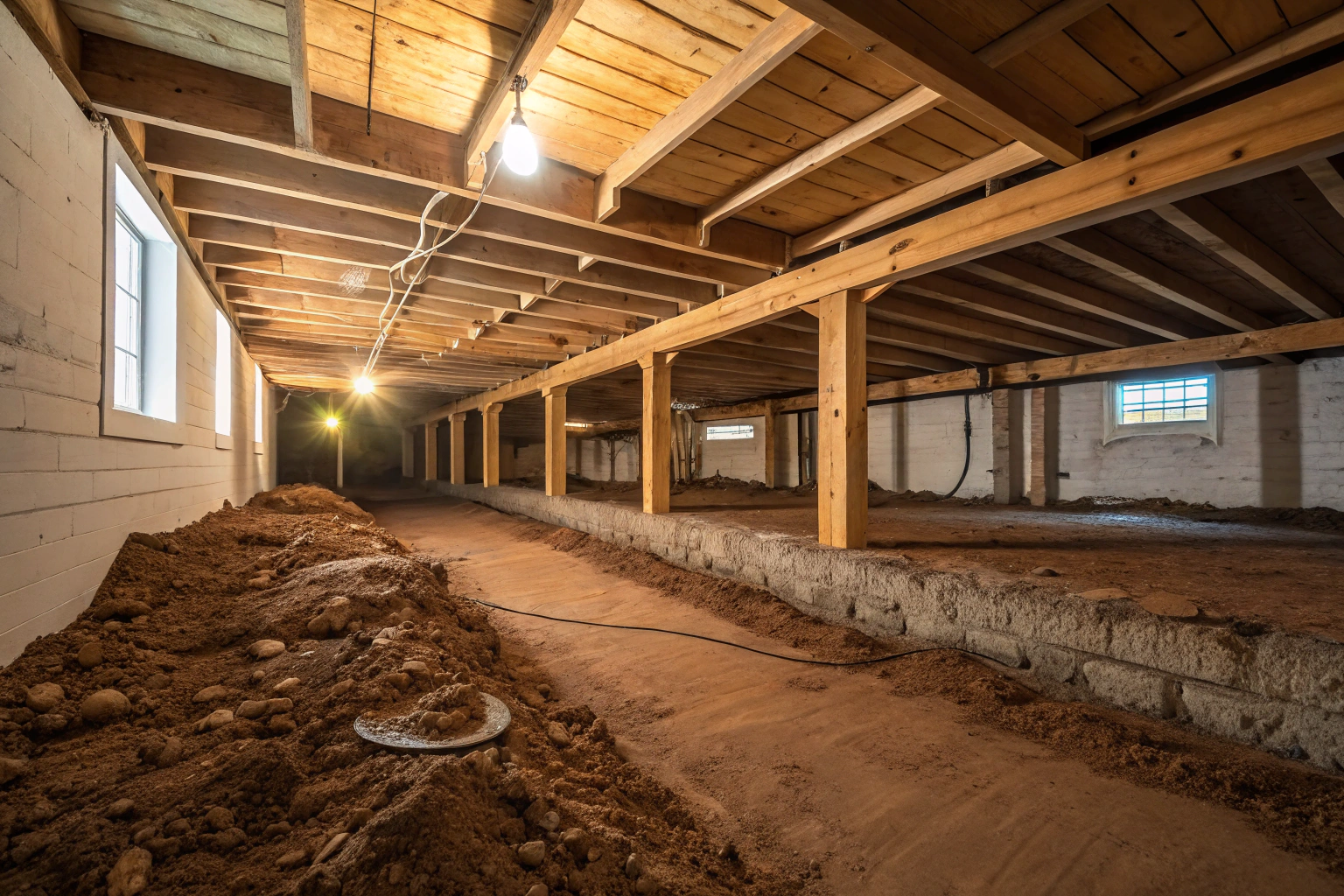 Timber subfloor void beneath a Newcastle residential property
