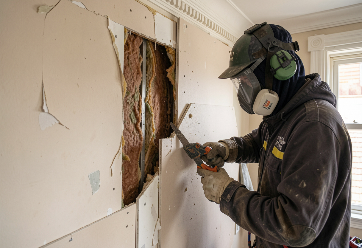 Water-damaged property interior in Newcastle awaiting professional restoration