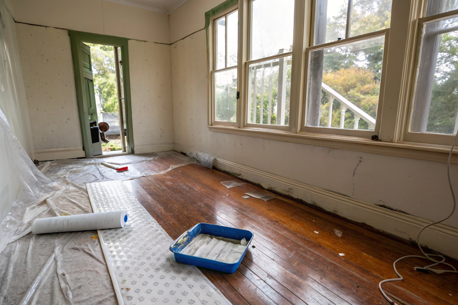 Professional mould prevention coating being applied to a surface